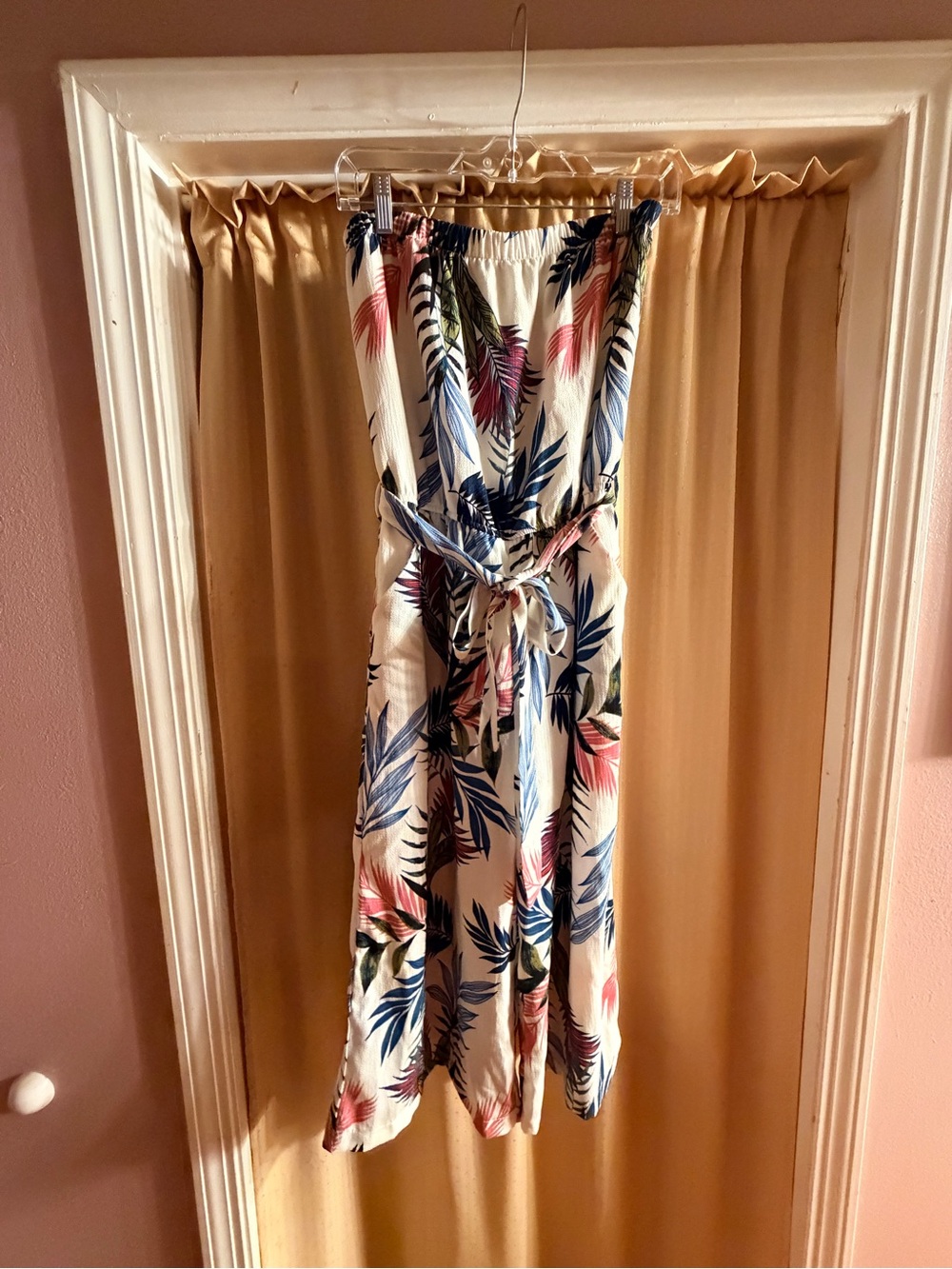 Purple Snow Strapless Tropical jumper in Blue, Pink & Green
